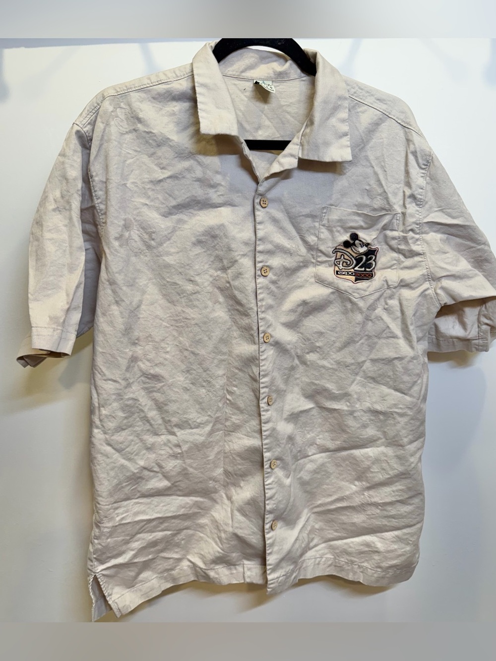 DISNEY *RARE* D23 Mickey Mouse Charter Year Short Sleeve Button-Up - Picture 2 of 7